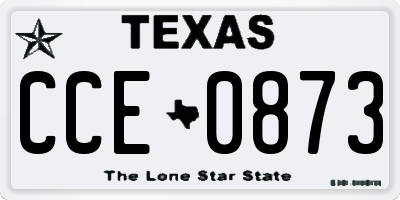 TX license plate CCE0873