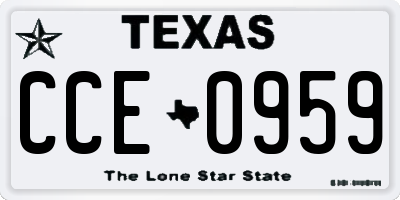 TX license plate CCE0959
