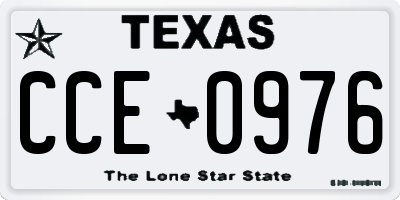 TX license plate CCE0976