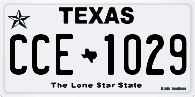 TX license plate CCE1029