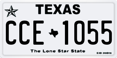 TX license plate CCE1055
