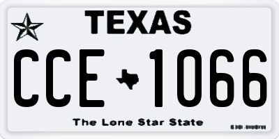 TX license plate CCE1066