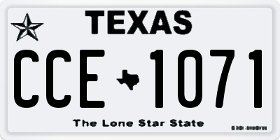 TX license plate CCE1071