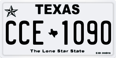 TX license plate CCE1090