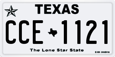 TX license plate CCE1121