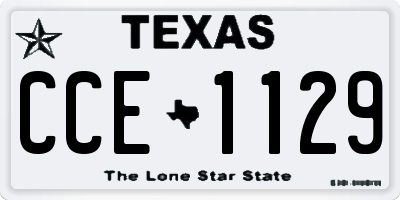 TX license plate CCE1129