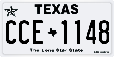 TX license plate CCE1148