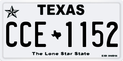 TX license plate CCE1152