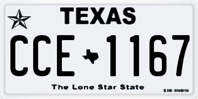 TX license plate CCE1167
