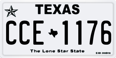 TX license plate CCE1176