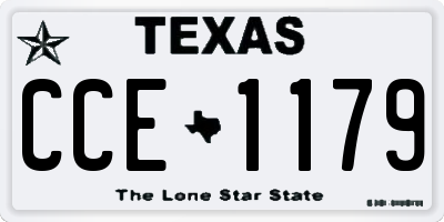 TX license plate CCE1179