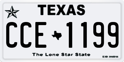 TX license plate CCE1199