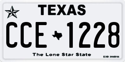 TX license plate CCE1228