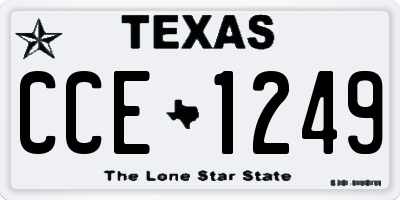 TX license plate CCE1249