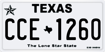 TX license plate CCE1260