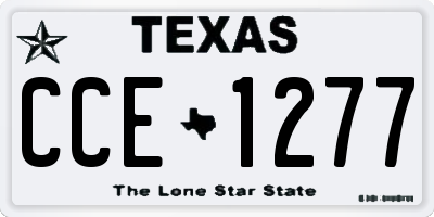 TX license plate CCE1277