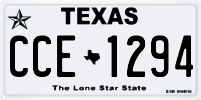 TX license plate CCE1294