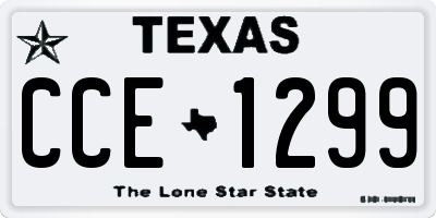 TX license plate CCE1299