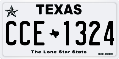 TX license plate CCE1324