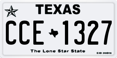 TX license plate CCE1327