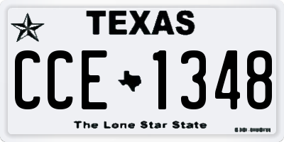 TX license plate CCE1348