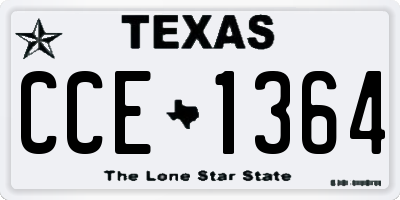 TX license plate CCE1364