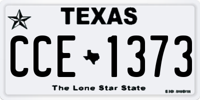 TX license plate CCE1373
