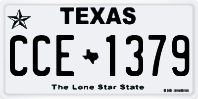 TX license plate CCE1379