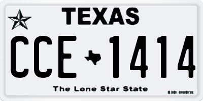 TX license plate CCE1414