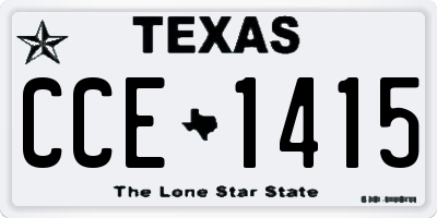 TX license plate CCE1415