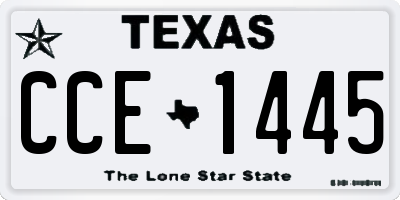 TX license plate CCE1445