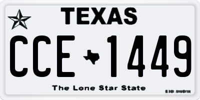TX license plate CCE1449