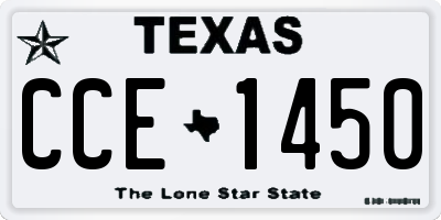 TX license plate CCE1450
