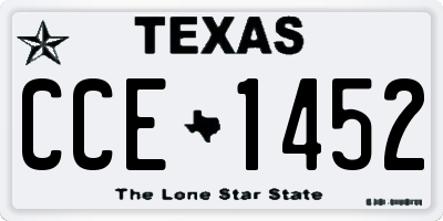 TX license plate CCE1452