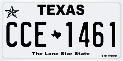 TX license plate CCE1461