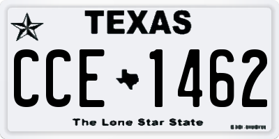 TX license plate CCE1462