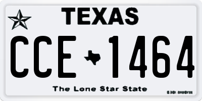 TX license plate CCE1464