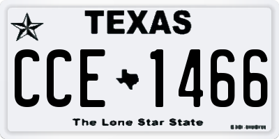 TX license plate CCE1466