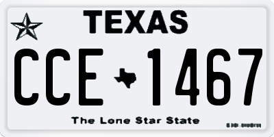 TX license plate CCE1467