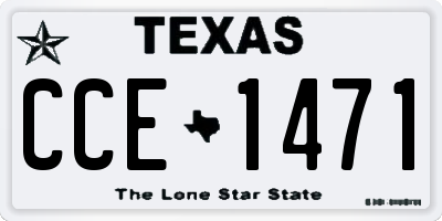 TX license plate CCE1471