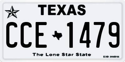 TX license plate CCE1479