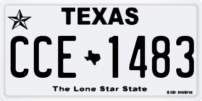 TX license plate CCE1483
