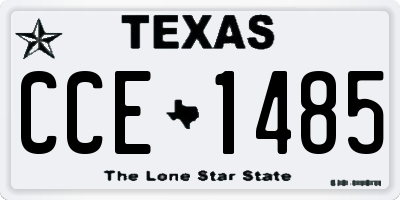 TX license plate CCE1485