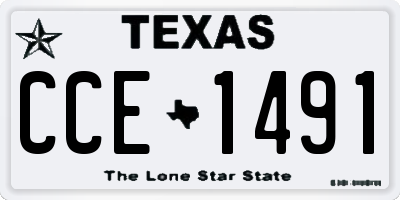 TX license plate CCE1491