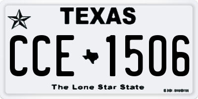 TX license plate CCE1506