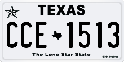 TX license plate CCE1513