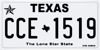 TX license plate CCE1519