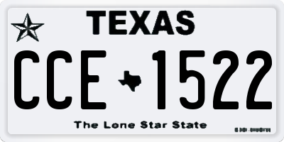 TX license plate CCE1522