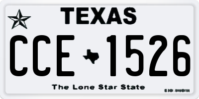 TX license plate CCE1526