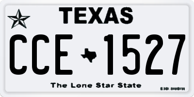 TX license plate CCE1527